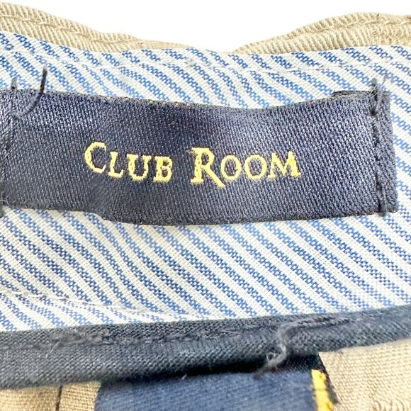 Club Room Shorts Mens Size 38 Light Khaki Cotton Flat Front - Picture 3 of 6